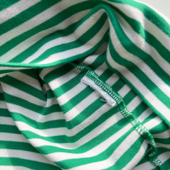 Lauren Ralph Lauren Black Label Striped Kelly Green Long Sleeve Top Women Medium - Picture 11 of 11